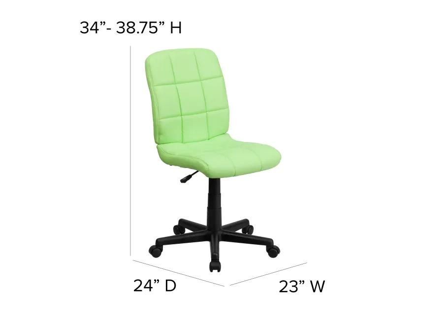 Clayton Mid-Back Quilted Vinyl Swivel Task Office Chair