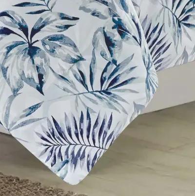 RT Designer's Collection 5 Piece Sonya Printed Complement to Any Bedroom Decor Comforter Set Queen Blue