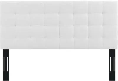 Modway - Paisley Tufted Full / Queen Upholstered Linen Fabric Headboard White