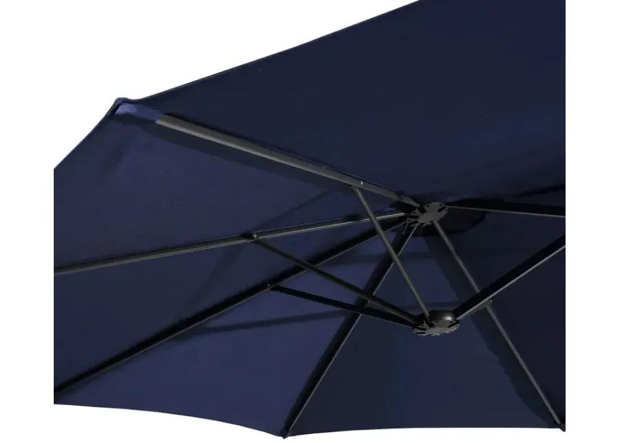 MONDAWE 15ft Rectangular Double-Sided Outdoor Patio Market Umbrella Coffee