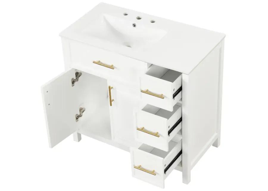 Merax Solid Bathroom Vanity Cabinet