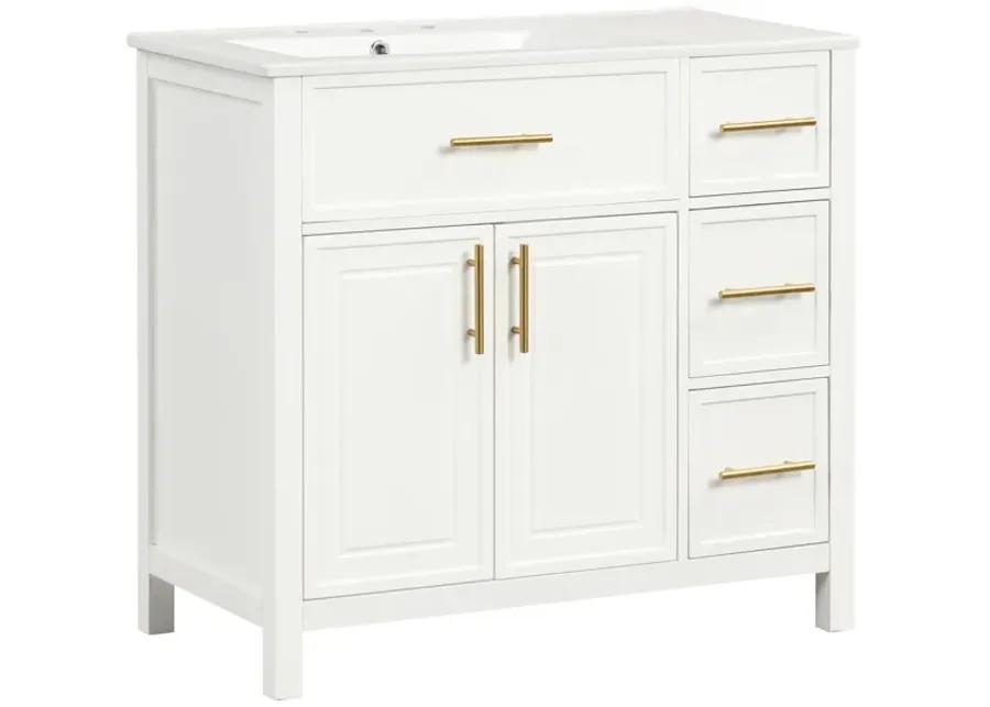 Merax Solid Bathroom Vanity Cabinet