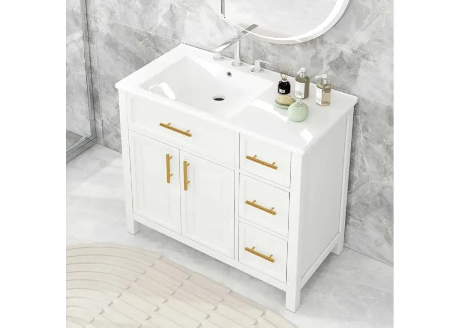 Merax Solid Bathroom Vanity Cabinet