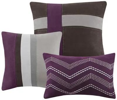 Gracie Mills Kimberly 7-Piece Contemporary Microsuede Comforter Set