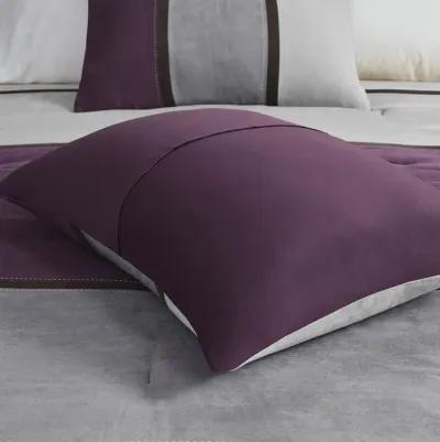 Gracie Mills Kimberly 7-Piece Contemporary Microsuede Comforter Set