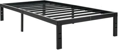 Hivvago Twin XL College Dorm Heavy Duty Black Metal Platform Bed Frame