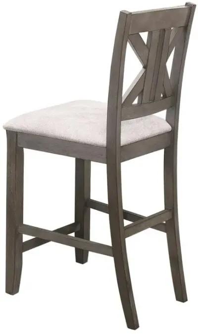 Athens Upholstered Seat Counter Height Stools Light Tan (Set of 2)