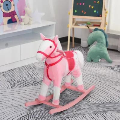 Pretty Pony Pal: Pink Plush Rocking Horse with Sounds for Toddlers