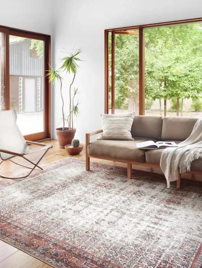 Layla LAY12 Ivory/Brick 9' x 12' Rug by Loloi II