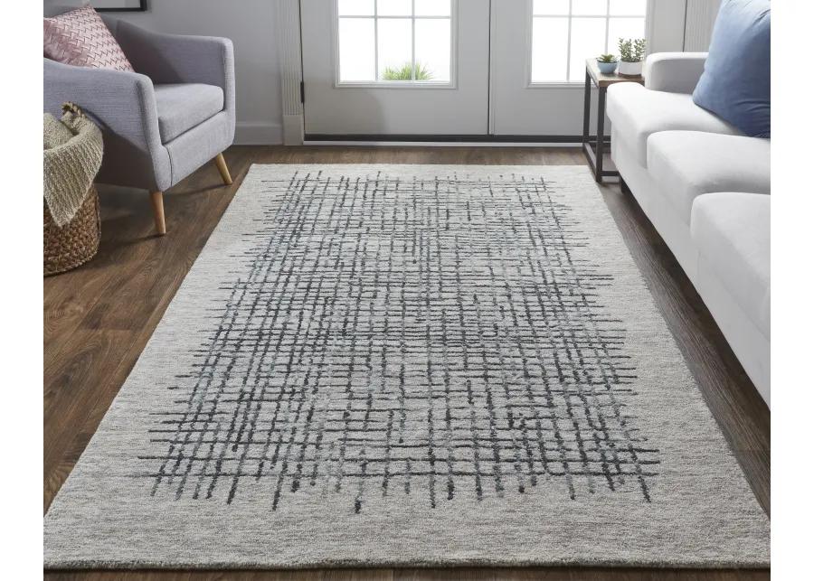 Maddox 8630F Gray/Black/Tan 5' x 8' Rug