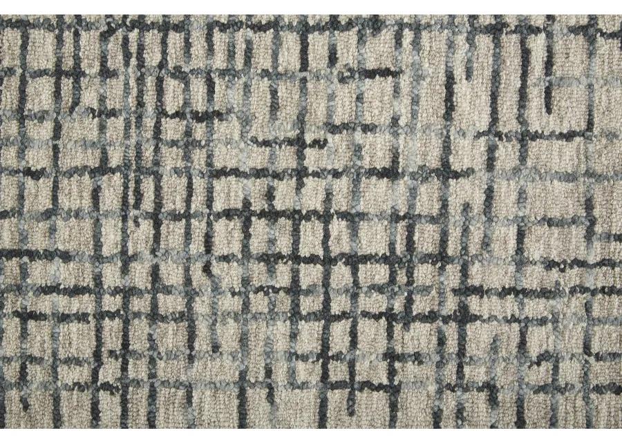 Maddox 8630F Gray/Black/Tan 5' x 8' Rug