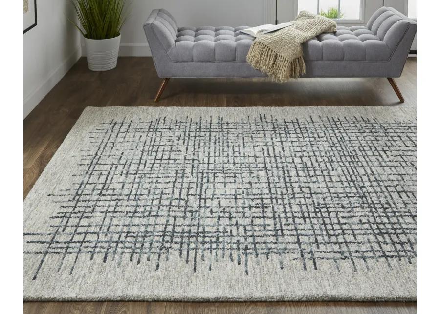 Maddox 8630F Gray/Black/Tan 5' x 8' Rug