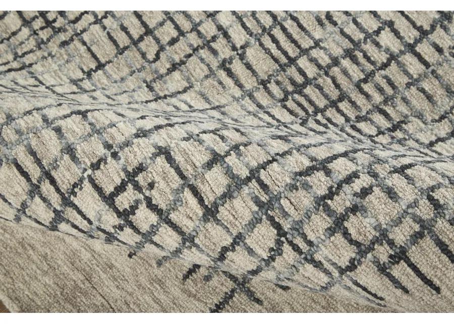 Maddox 8630F Gray/Black/Tan 5' x 8' Rug