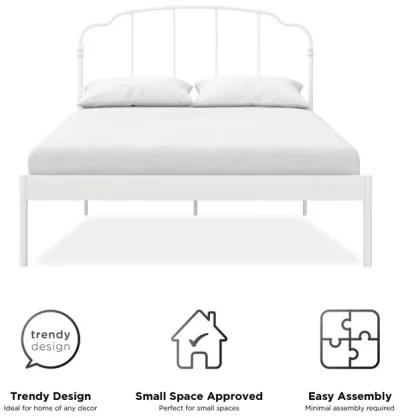 Camie Metal Bed, Twin, White