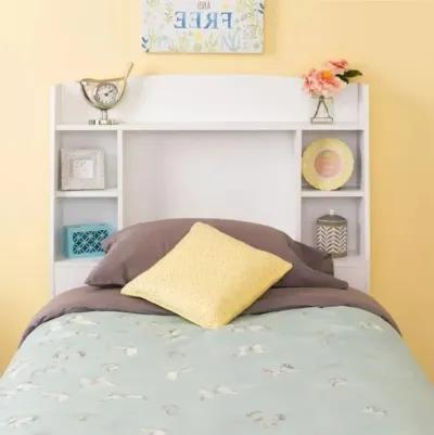 Bookcase Storage Headboard in Espresso Wood Finish