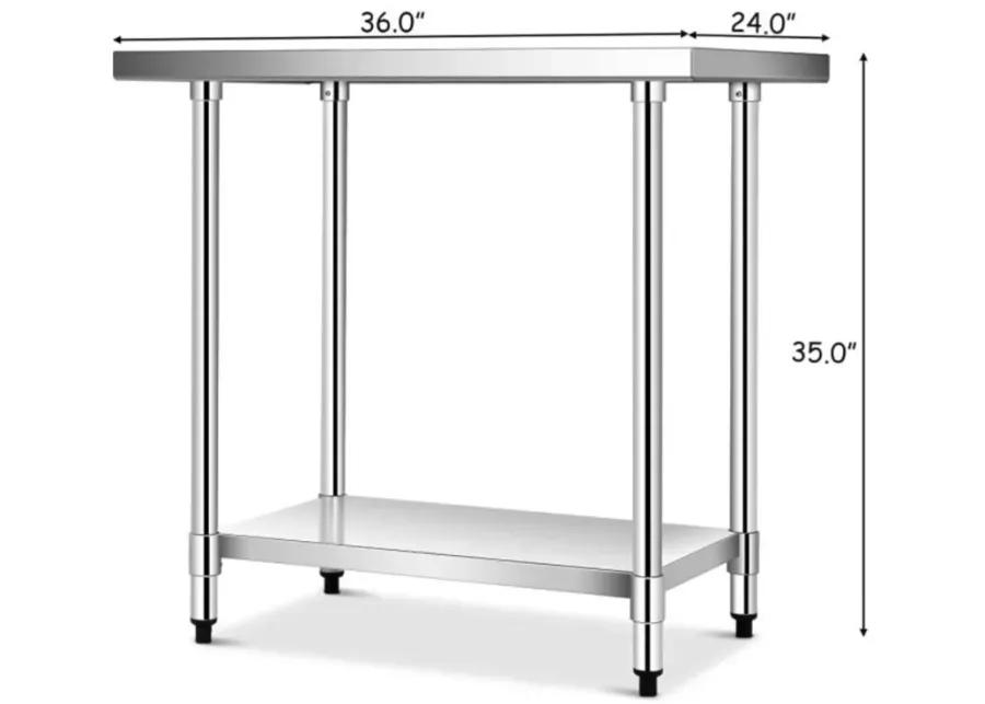 Hivvago Commercial Kitchen Stainless Steel Work Table