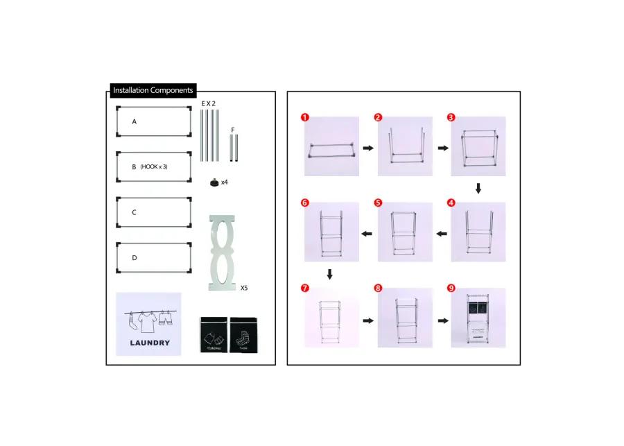 Heavy Duty Clothing Garment Rack, Freestanding Clothing Rack, Portable Closet Wardrobe with 1 Adjustable Wire shelves 1 Clothe Rod for Hanging Clothes, Black