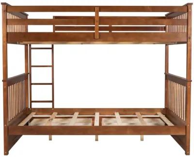 Full-Over-Full Bunk Bed With Ladders And Two Storage Drawers