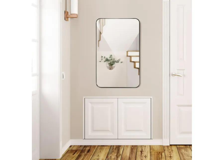 Metal Frame Wall-Mounted Rectangle Mirror