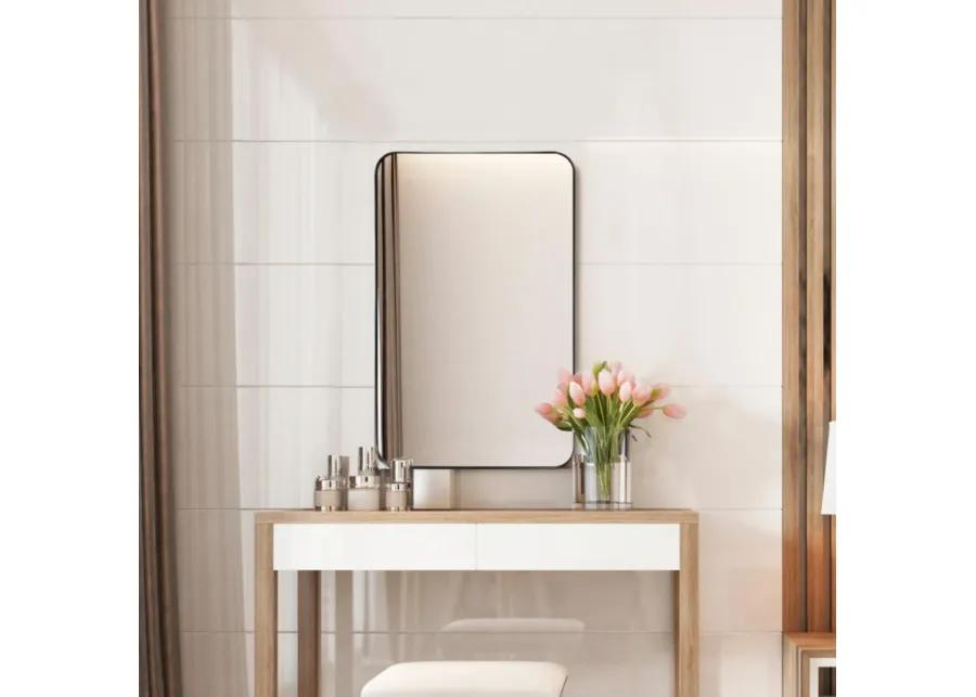 Metal Frame Wall-Mounted Rectangle Mirror