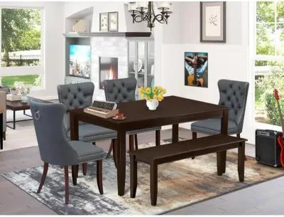 6 Piece Dining Table Set Consists of a Rectangle Kitchen Table