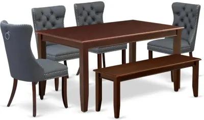 6 Piece Dining Table Set Consists of a Rectangle Kitchen Table