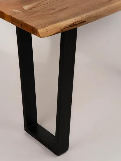 Handmade Eco-Friendly Vintage Acacia Wood & Iron Aston Black Rectangle Table 50"x30"x18" From BBH Homes