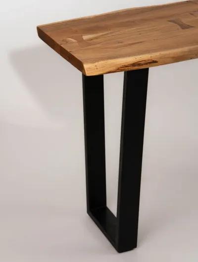 Handmade Eco-Friendly Vintage Acacia Wood & Iron Aston Black Rectangle Table 50"x30"x18" From BBH Homes