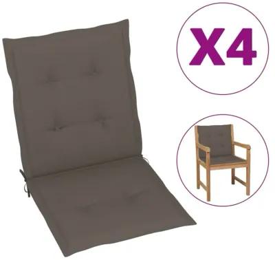 vidaXL Garden Chair Cushions 4 pcs Taupe 39.4"x19.7"x1.6"