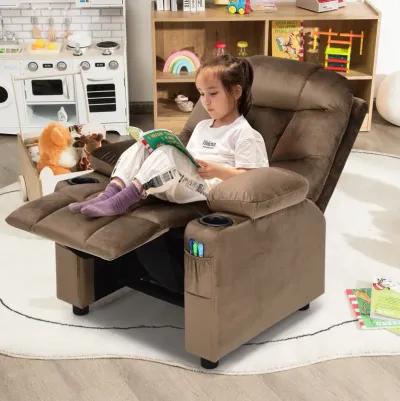 Kids Recliner Chair with Cup Holder and Footrest for Children