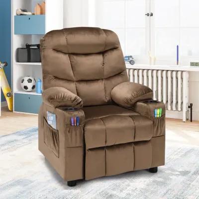 Kids Recliner Chair with Cup Holder and Footrest for Children