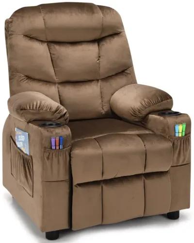 Kids Recliner Chair with Cup Holder and Footrest for Children