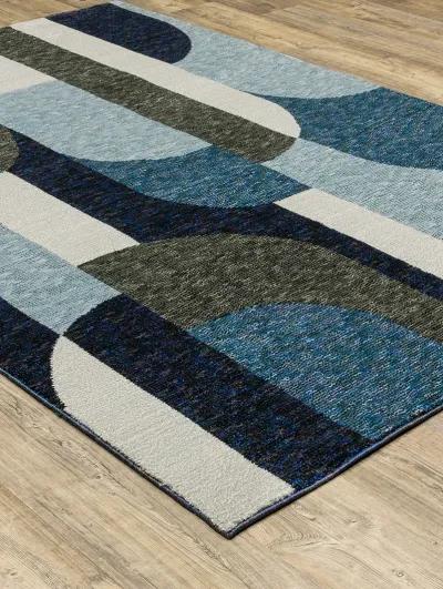 Strada 8'6" x 11'7" Blue Rug