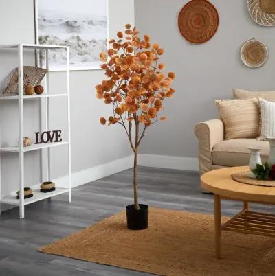 HomPlanti 5 Feet Autumn Eucalyptus Artificial Tree