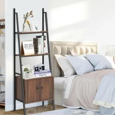 3-Tier Metal Frame Ladder Shelf Bookcase for Stylish Home Organization