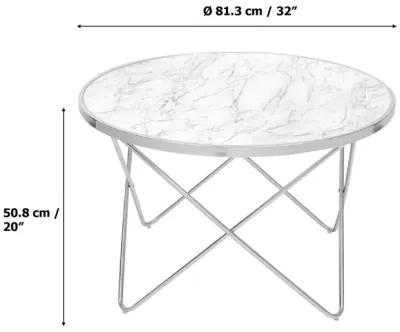 Teamson Home - Faux Marble Coffee Table