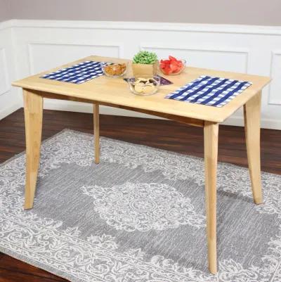 Sunnydaze James 4 ft Wooden Mid-Century Modern Dining Table - Natural