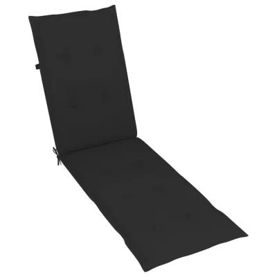 vidaXL Deck Chair Cushion Black (29.5"+41.3")x19.7"x1.6"