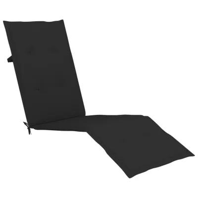 vidaXL Deck Chair Cushion Black (29.5"+41.3")x19.7"x1.6"