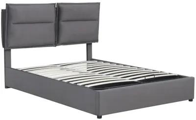 Upholstered Platform Bed With A Hydraulic Storage System, Queen Size