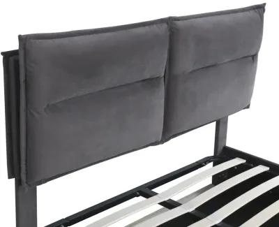 Upholstered Platform Bed With A Hydraulic Storage System, Queen Size