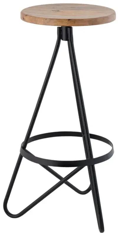 Spiroa 30" Modern Industrial Metal Backless Circular Bar Stool