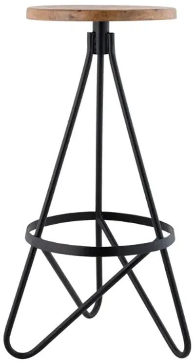 Spiroa 30" Modern Industrial Metal Backless Circular Bar Stool