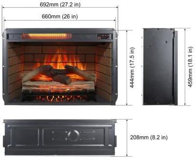 MONDAWE 60 Inch Electric Fireplace  Entertainment Center With Door Sensor