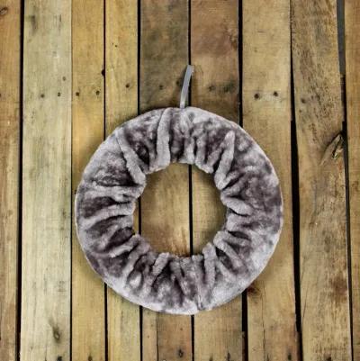 Lilac Purple Faux Fur Artificial Christmas Wreath - 13-Inch  Unlit