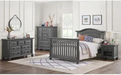 Oxford Baby London Lane 4 In 1 Convertible Crib Arctic Gray