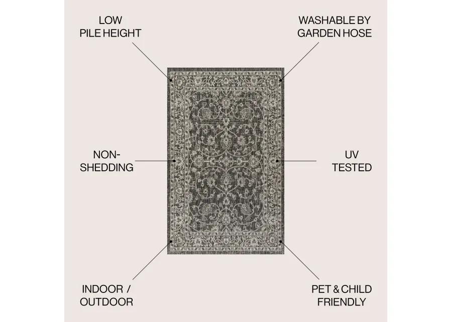 Palazzo Vine and Border Textured Weave Indoor/Outdoor Area Rug