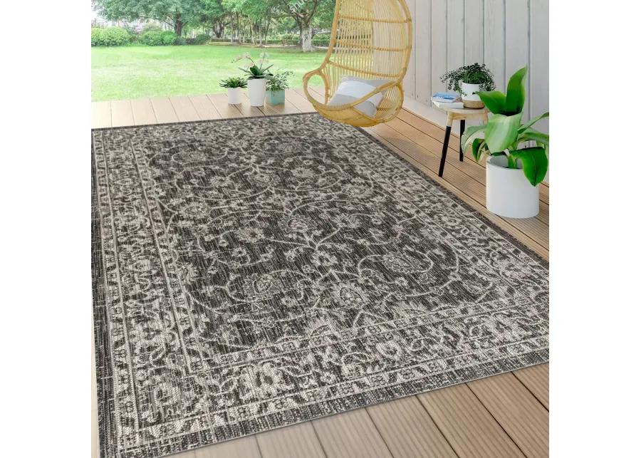 Palazzo Vine and Border Textured Weave Indoor/Outdoor Area Rug