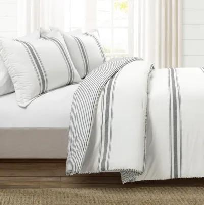 Farmhouse Stripe Reversible Cotton Comforter 2-Pc Set