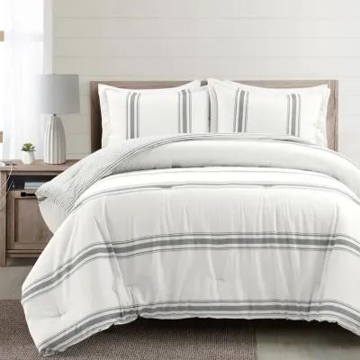 Farmhouse Stripe Reversible Cotton Comforter 2-Pc Set